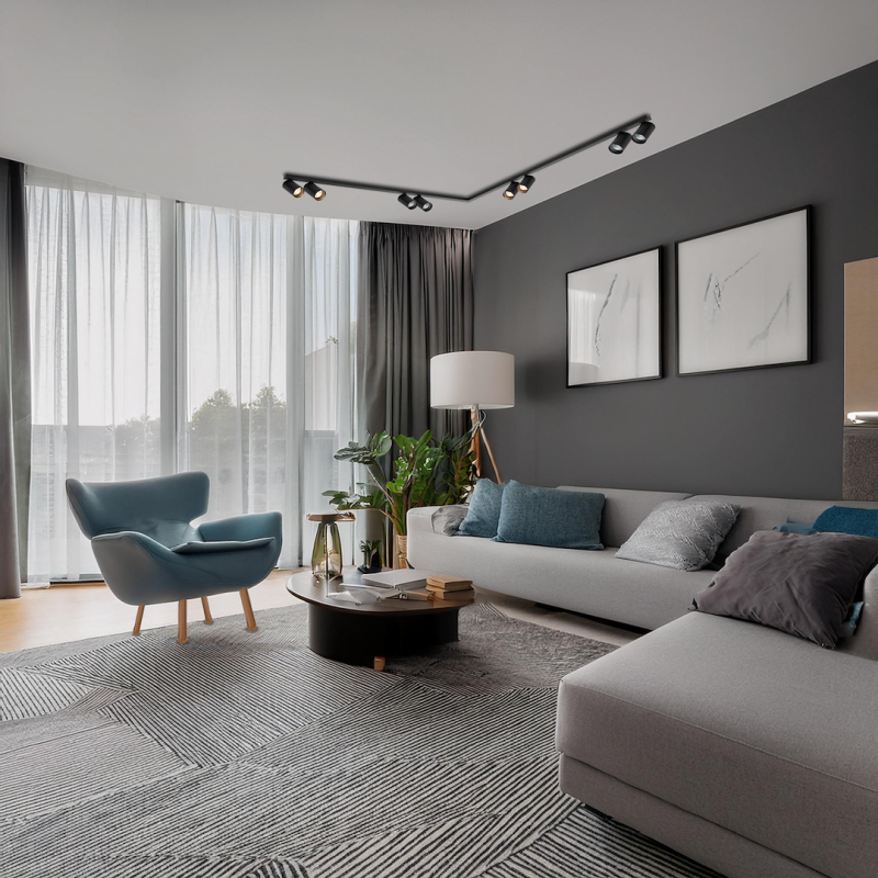 Hero Spot Schwarz 8xGU10 Fassung