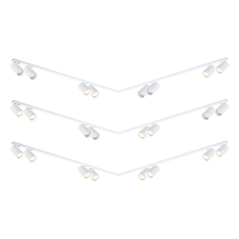 Hero Spot White Fixture 8xGU10