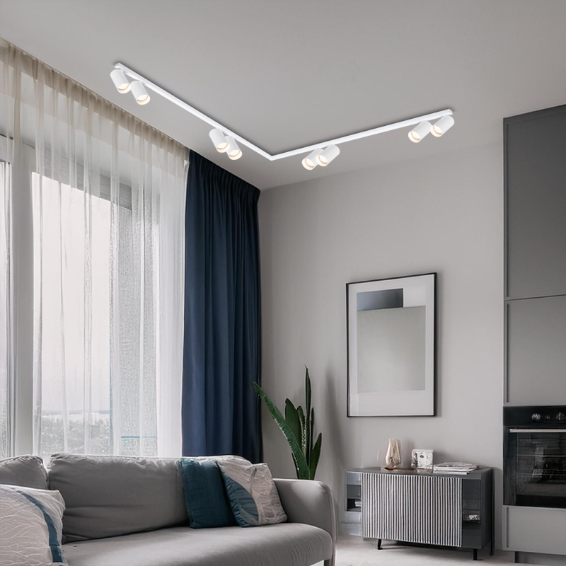 Hero Spot White Fixture 8xGU10