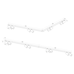 Hero Spot Rahmen Weiß 8xGU10