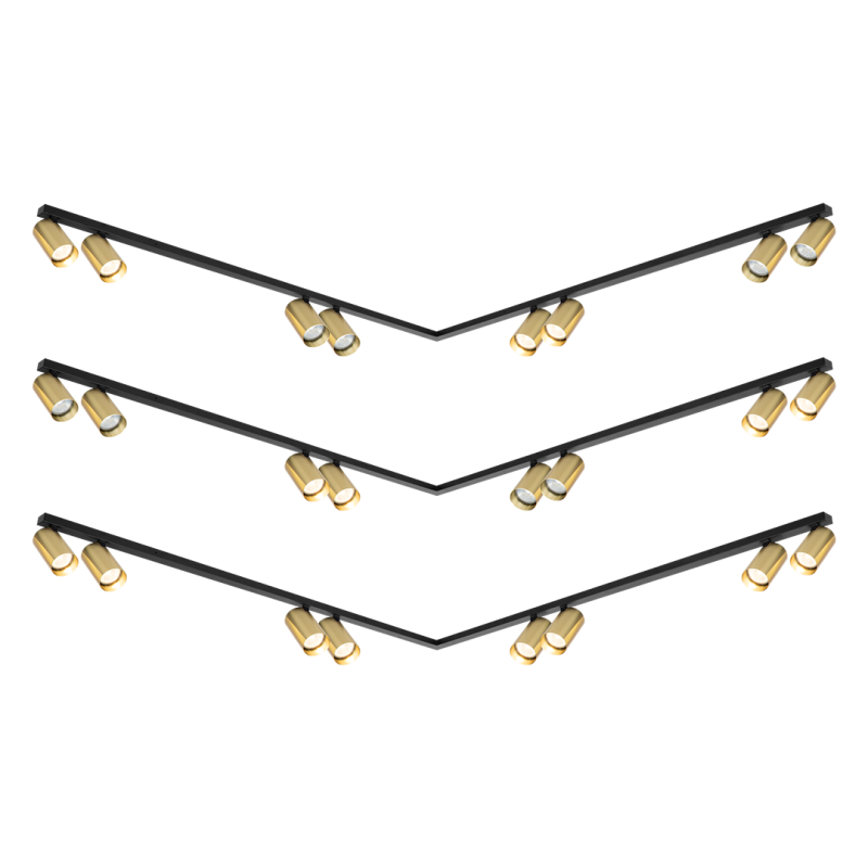 Hero Spot Gold Fixture 8xGU10