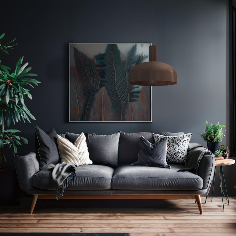 Hanging lamp VISBY CHOCOLATE 1xE27