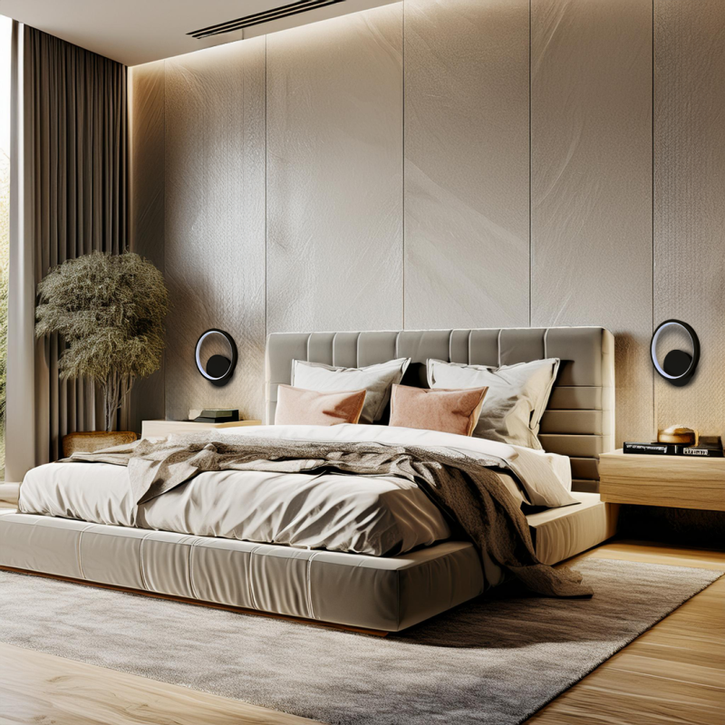 Aplique HOOP BLACK 7W LED