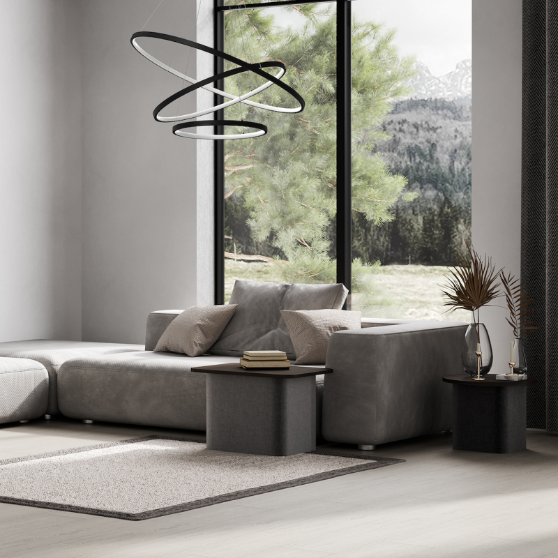 Lámpara colgante HOOP BLACK 93W LED