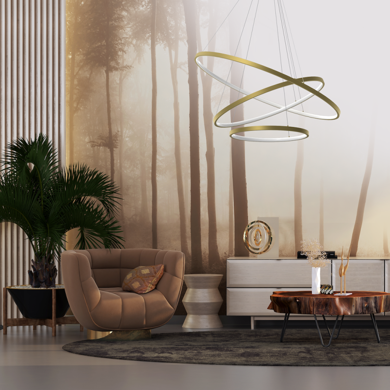 HOOP GOLD 93W LED pendant lamp