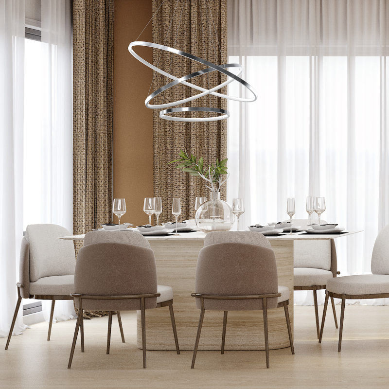 Lámpara colgante HOOP CROMO 93W LED