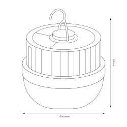 Lámpara LED Portátil Ufo 10W 4000K + Solar