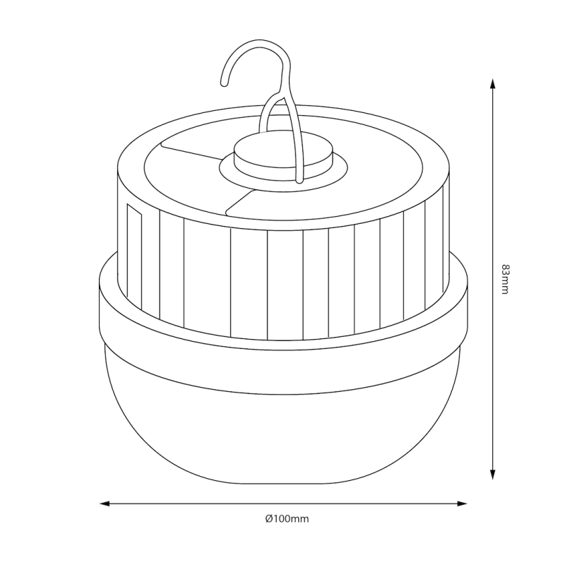 Portable UFO LED Lamp 10W 4000K + Solar
