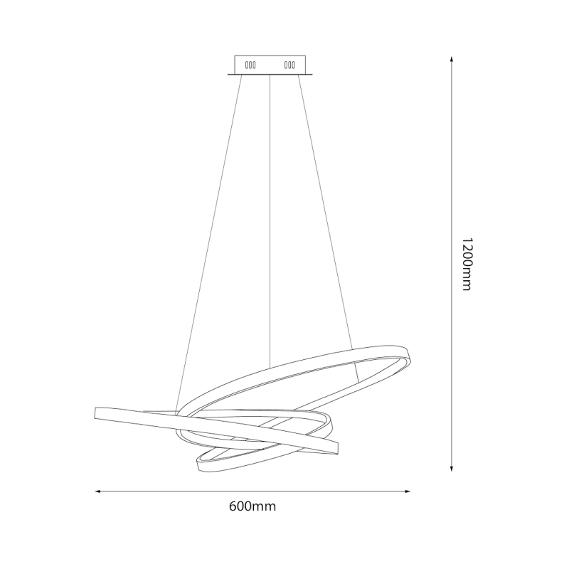 Lámpara colgante EMPOLI 55W LED 4000K