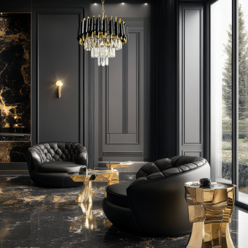 CRISTAL Chandelier 5xE14