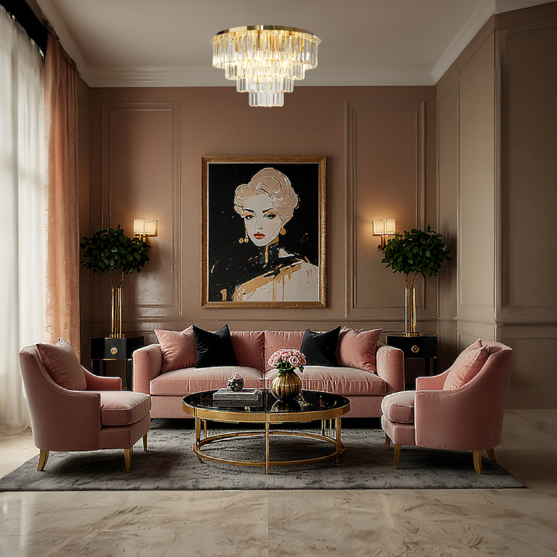 MILANO ceiling lamp, 60cm diameter, 9xE14