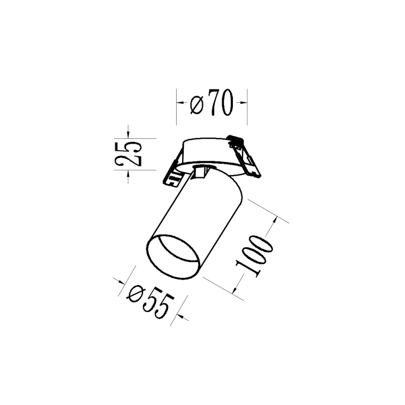 Hero Spot Recessed Fixture Gold 1xGU10
