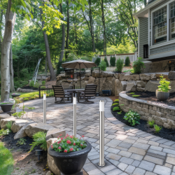 Gartenpfosten Brooklyn 1xE27 IP44 45cm