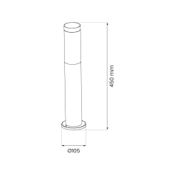 Brooklyn Garden Post 1xE27 IP44 45cm