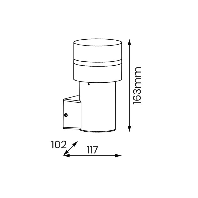 Садовий настінний світильник Mia 1xE27 IP44