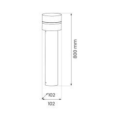 Mia Garden Post 1xE27 IP44 80cm