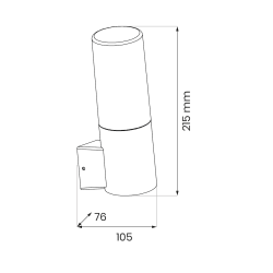 Harlem Outdoor Wall Light 1xE27 IP44