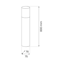Harlem Garden Post 1xE27 IP44 80cm