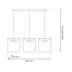 MORGAN pendant lamp 3xE27