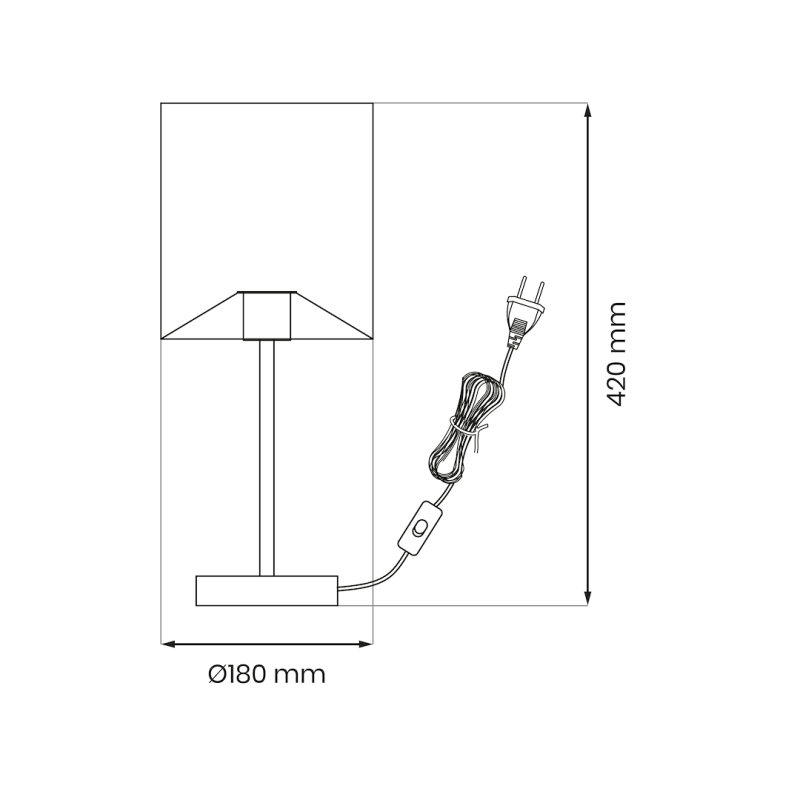 Lampka nocna MORGAN 1xE27