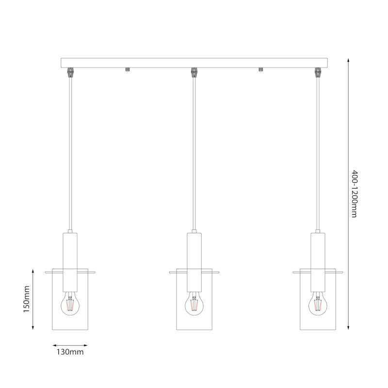 Lampa wisząca Arcadia Gold 3xE27