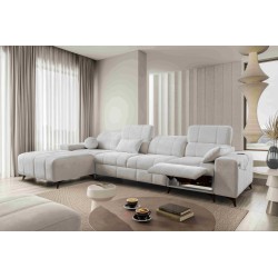 Esquina Ballagio XII Mix con función de cama y relax - Trenzado, Spring 1104