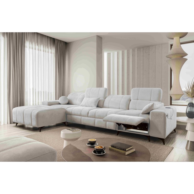 Ecksofa Ballagio XII Mix mit Schlaffunktion und Relax - Geflecht, Spring 1104