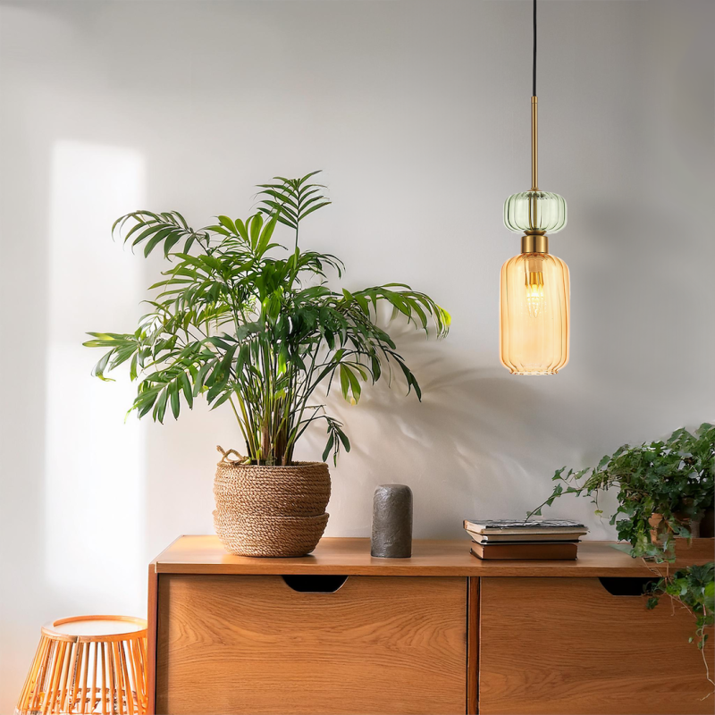 MOLLY AMBER hanging lamp 1xE14