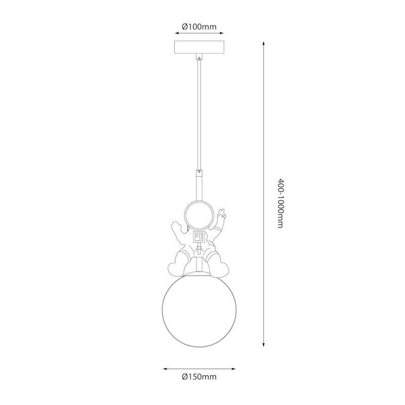 Astronaut Hanging Lamp
