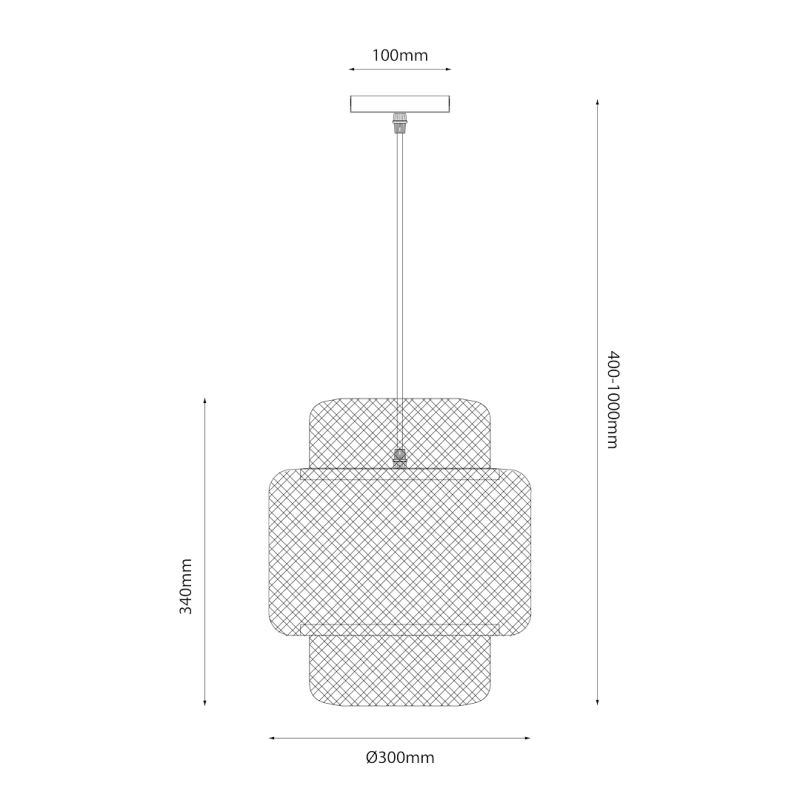 HESTIA hanging lamp 1xE27