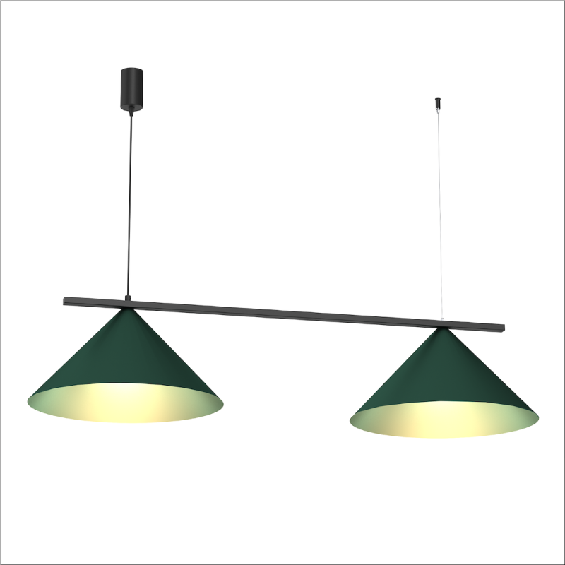 Hanging lamp CAPITAL BLACK/GREEN 2XGX53