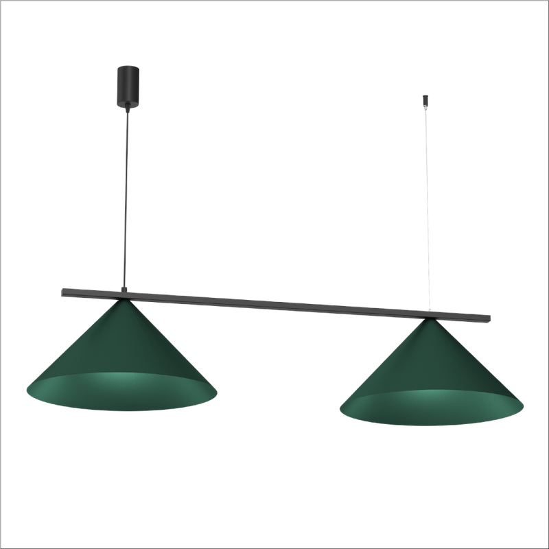 Hanging lamp CAPITAL BLACK/GREEN 2XGX53
