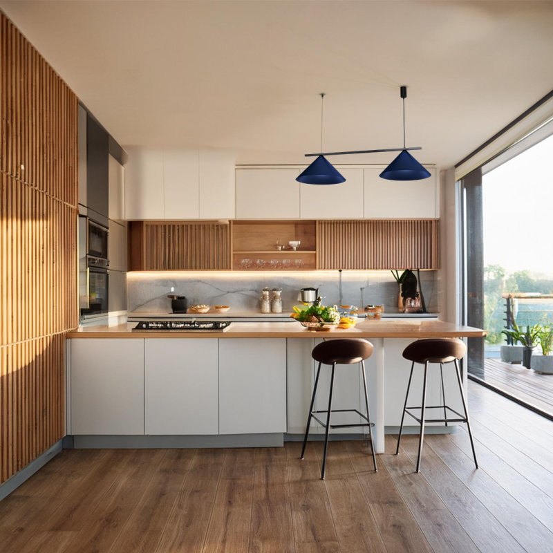 Lámpara colgante CAPITAL BLACK/NAVY BLUE 2XGX53