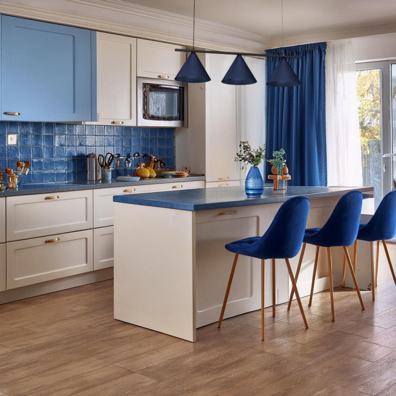 Lampa wisząca CAPITAL BLACK/NAVY BLUE 3XGX53