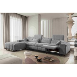 Ballagio XII Mix Corner Sofa with Sleeping and Relax Function - Woven Fabric, Spring 1102