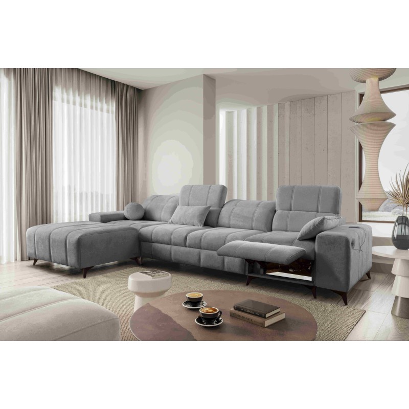 Ballagio XII Mix Corner Sofa with Sleeping and Relax Function - Woven Fabric, Spring 1102