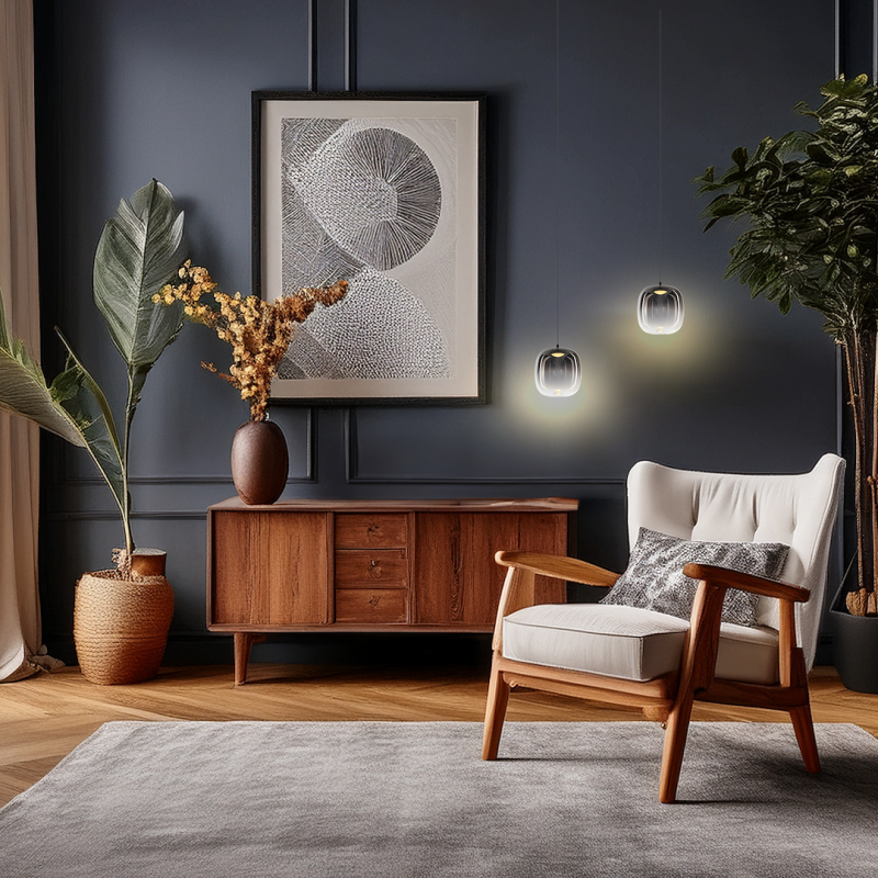 VASO 2 SMOKED 4W hanging lamp