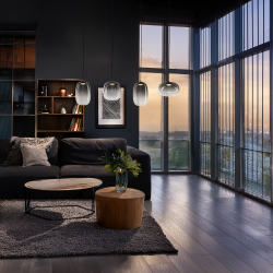 VASO SMOKED 15W pendant lamp