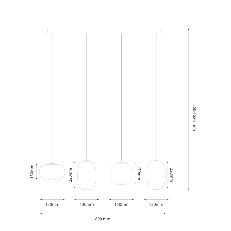 VASO AMBER 15W pendant lamp