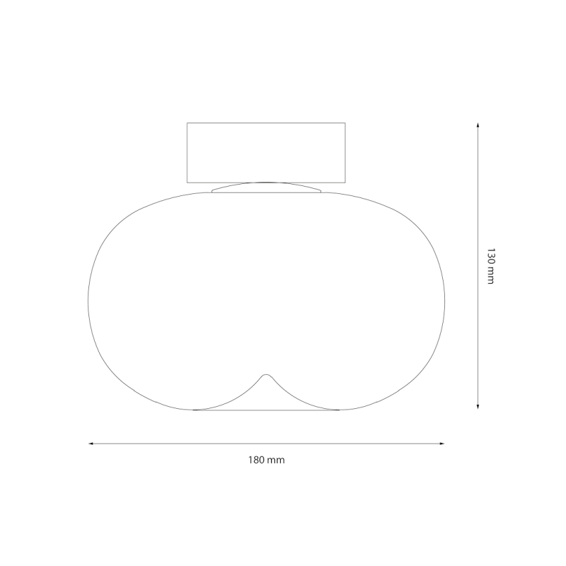 Lámpara de techo Vaso 4W Blanco