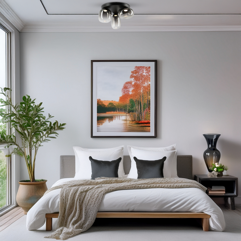 VASO SMOKED ceiling lamp 12W