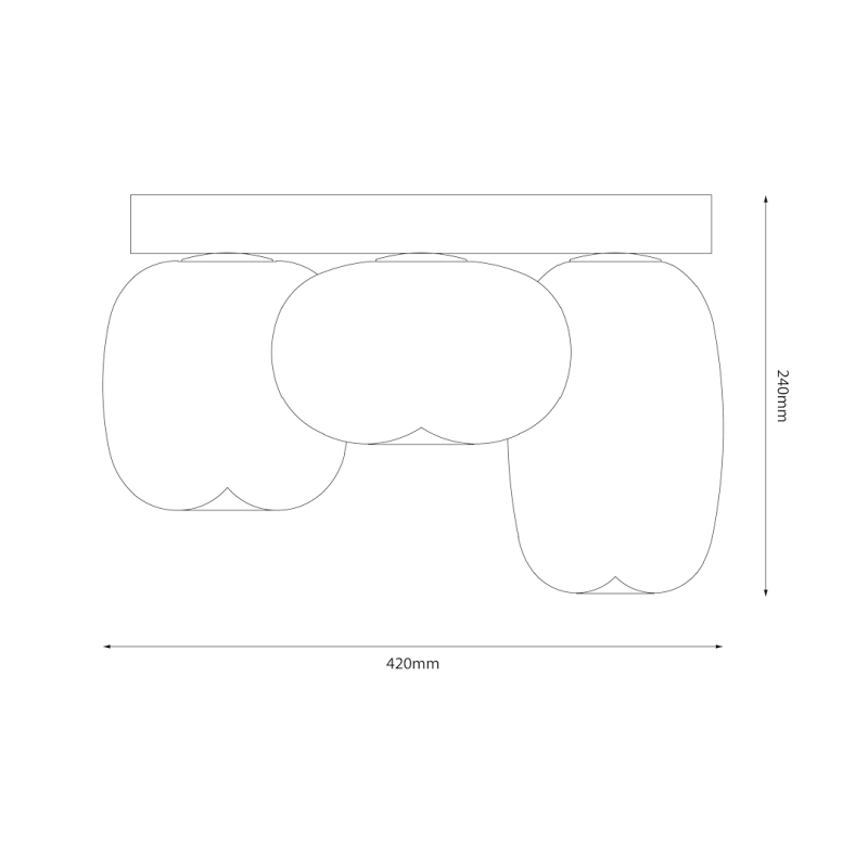 Lámpara de techo Vaso 12W Blanco