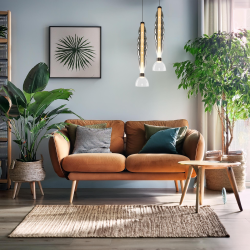 LUCCO smoked 18W pendant lamp