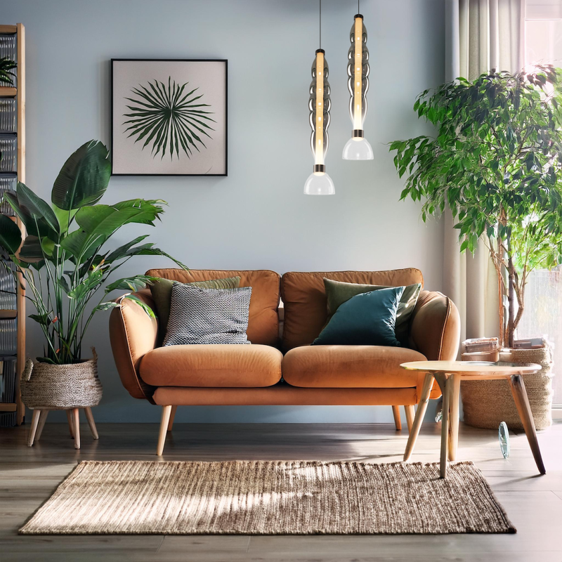 LUCCO smoked 18W pendant lamp