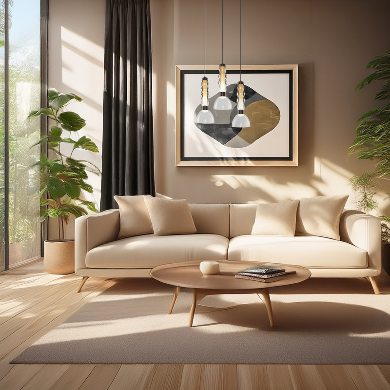 LUCCO smoked pendant lamp 13W