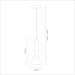 Lampa wisząca LUCCO amber 13W