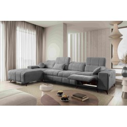 Ecksofa Ballagio XII Mix mit Schlaffunktion und Relax - Geflecht, Spring 1101