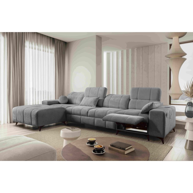 Ecksofa Ballagio XII Mix mit Schlaffunktion und Relax - Geflecht, Spring 1101