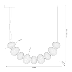 Lámpara colgante BOLLA GOLD 36W LED