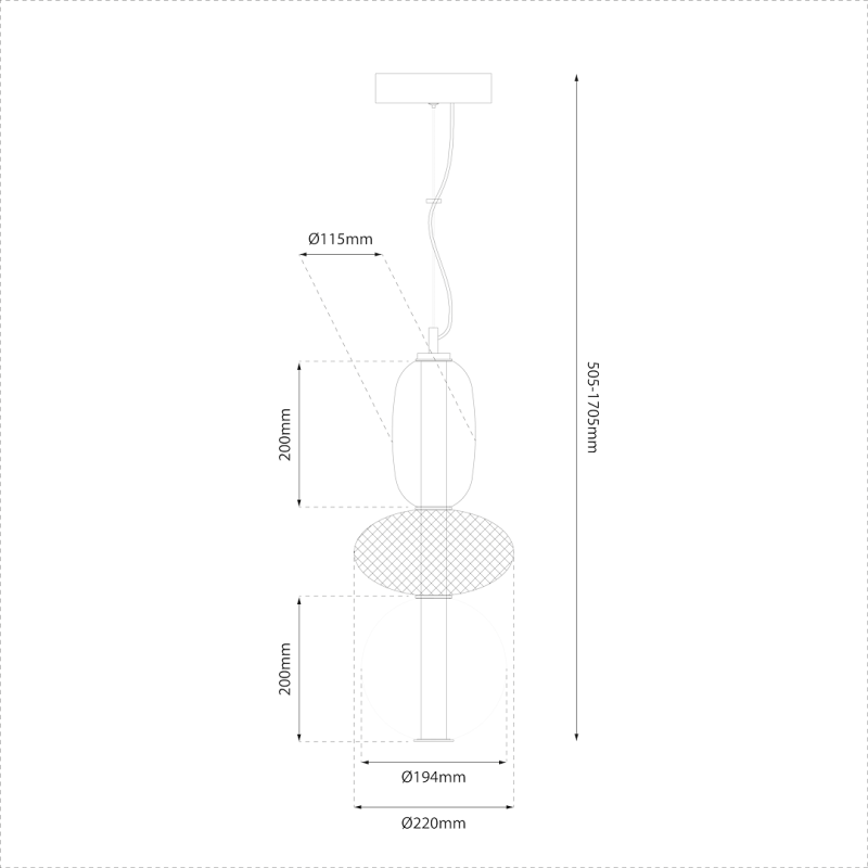 Lampa wisząca ARAME 23W LED